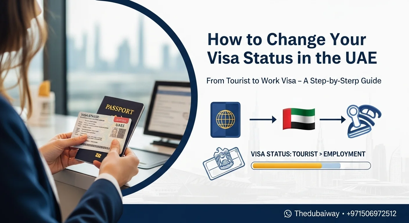 how to change visa status in uae
